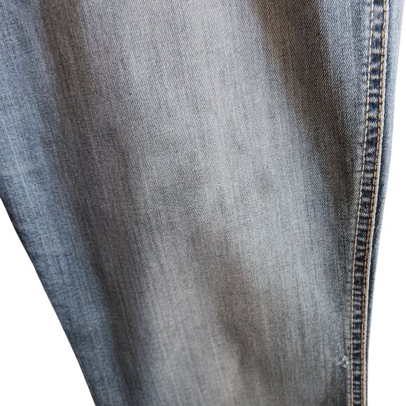 Ariat Women's Jeans 33R Perfect Rise Boot Rebar Distress Fade Bootcut 36x32 - Picture 5 of 9